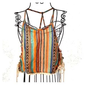 Rip curl boho tassel tank